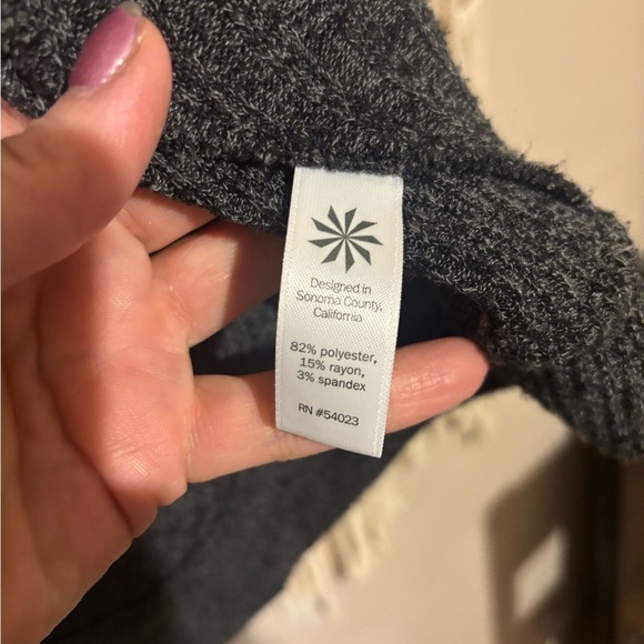 Athleta Wrap Cardigan Womens Size Small Open Sweater Gray  Ribbed Jacket Knit - Picture 5 of 7